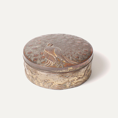 Metal tebako (cosmetics box), Japan, Showa Period, circa 1930