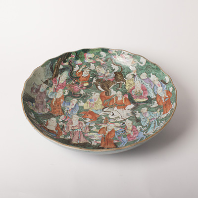 Large Canton famille rose charger, China, 19th century