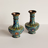 Pair of cloisonn&eacute; enamel vases, China, 20th century [thumbnail]