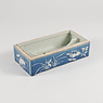 Blue glazed porcelain brush box (diagonal view 2), China, Qing Dynasty, 19th century [thumbnail]
