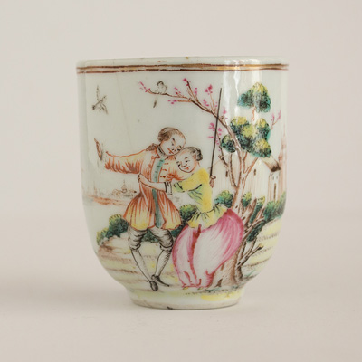 Famille rose export porcelain coffee cup
, China, Qianlong period, circa 1750