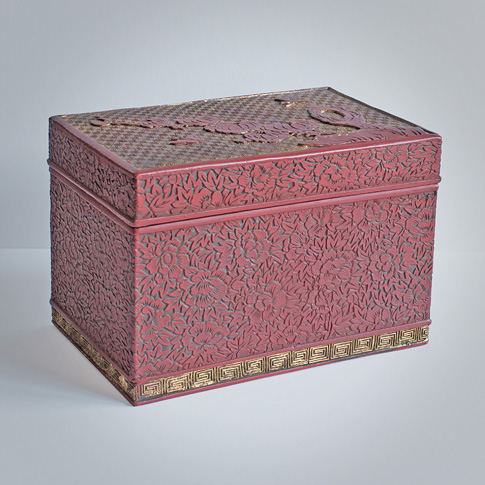 Cinnabar and gold coloured lacquer box, Ryukyu Islands, 18th century Cinnabar and gold coloured lacquer box, Ryukyu Islands, 18th century