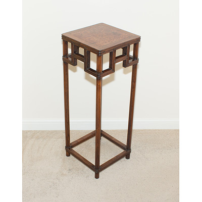 Hardwood and burrwood stand, China, Mid Qing Dynasty, 18th / 19th century