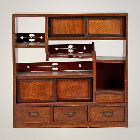 Elm tansu (cabinet), Japan, Meiji era, circa 1900